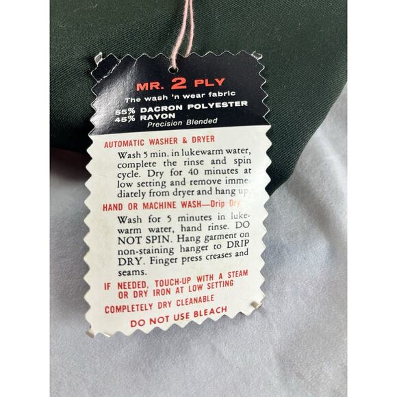 Mr 2 Ply Uniform Pants Work Wear Dark Green Dead Stock NWT Size 34 x 30 - Picture 8 of 8